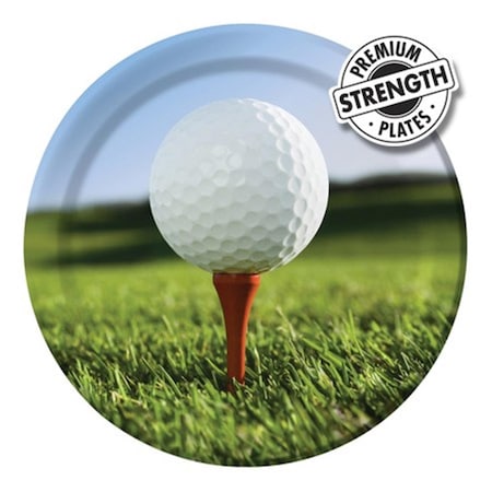 Omg 9 In. Sports Fanatic Golf Dinner Plates, 96PK OM3524096